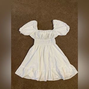 White Tie Back Dress